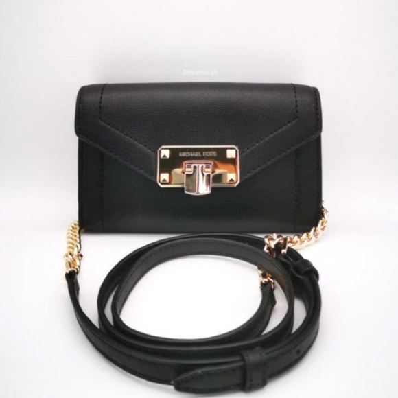 Michael Kors Kinsley Small Black Leather Belt Bag - Picture 9 of 9